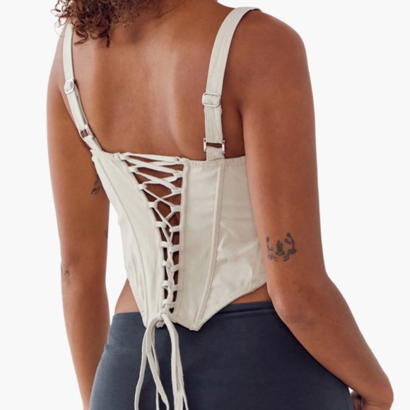 BDG Beige Corset Top - Picture 2 of 5
